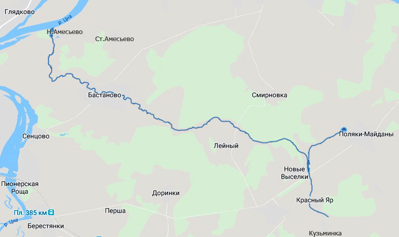 Река Лея Сасовского района Рязанской области